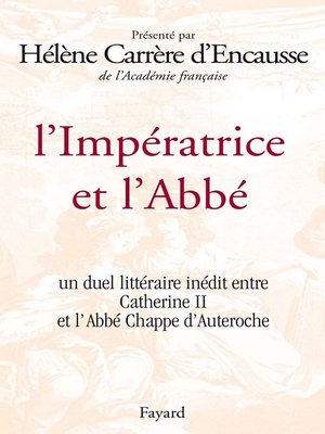 cover image of L'Impératrice et l'Abbé